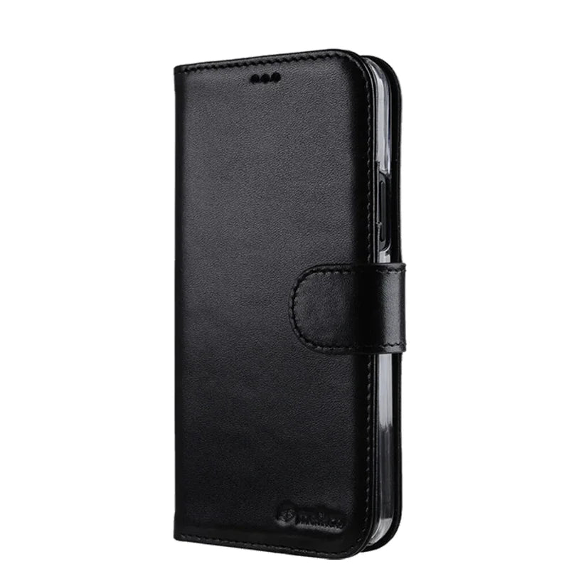 Melkco iPhone 14 Pro Max Book Type Premium Leather Cover - Black - Tashqila Melkco iPhone 14 Pro Max Book Type Premium Leather Cover - Black - Tashqila